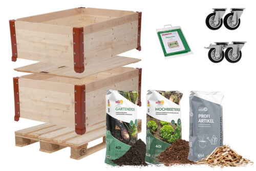 Hochbeet Set "Mobil" (Gross) inkl. Terre Suisse Erde