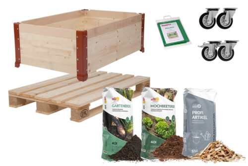 Hochbeet Set "Mobil" (Standard) inkl. Terre Suisse Erde